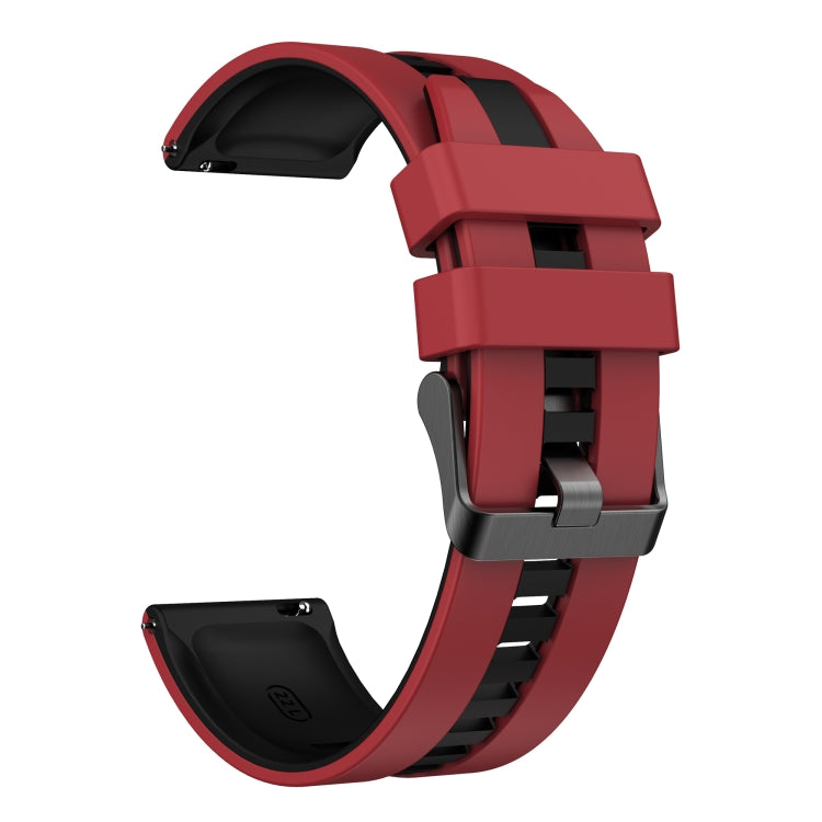 For Amazfit GTS 4 Mini 20mm Two-Color Sports Silicone Watch Band(Red+Black) - free shipping - PMC TechLife - Order now!
