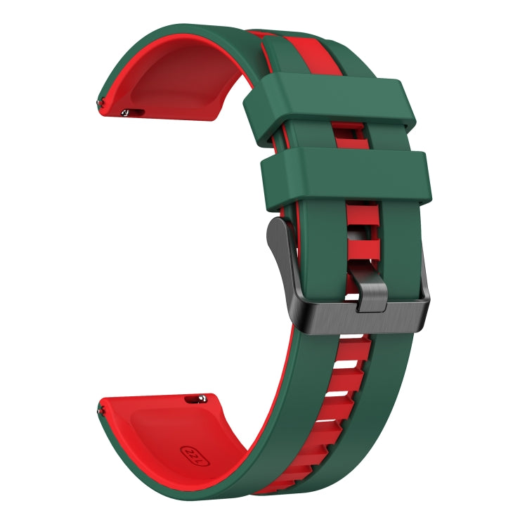 For Amazfit GTS 2E 20mm Two-Color Sports Silicone Watch Band(Green+Red) - free shipping - PMC TechLife - Order now!