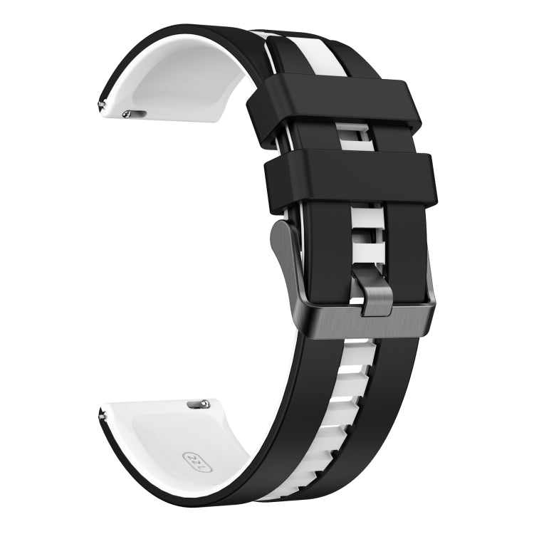 For Amazfit Bip3 20mm Two-Color Sports Silicone Watch Band(Black+White) - free shipping - PMC TechLife - Order now!