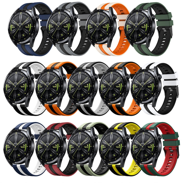 For Amazfit GTS 2 20mm Two-Color Sports Silicone Watch Band(White+Black) - free shipping - PMC TechLife - Order now!
