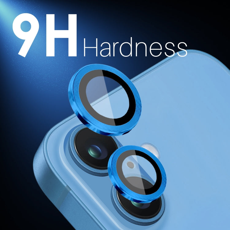 For iPhone 16 / 16 Plus NORTHJO 2 Sets 4pcs Camera Lens Protector Cover Metal Ring Film(Blue) - iPhone 16 Plus Tempered Glass by NORTHJO | Online Shopping South Africa | PMC Jewellery | Buy Now Pay Later Mobicred