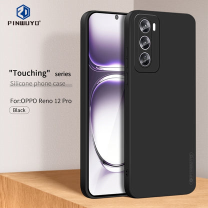 For OPPO Reno12 Pro Global PINWUYO Sense Series Liquid Silicone TPU Phone Case(Black) - Reno12 Pro Cases by PINWUYO | Online Shopping South Africa | PMC Jewellery | Buy Now Pay Later Mobicred