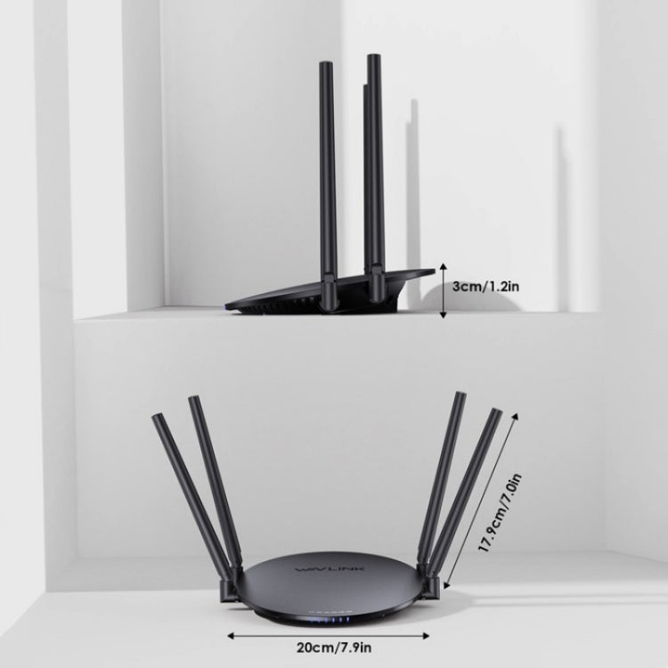 WAVLINK WN530G3 4x 5dBi Foldable Antenna AC1200 Dual Band Wireless Repeater Router, Plug:EU Plug - Wireless Routers by WAVLINK | Online Shopping South Africa | PMC Jewellery | Buy Now Pay Later Mobicred