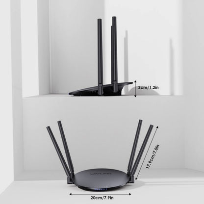 WAVLINK WN530G3 4x 5dBi Foldable Antenna AC1200 Dual Band Wireless Repeater Router, Plug:EU Plug - Wireless Routers by WAVLINK | Online Shopping South Africa | PMC Jewellery | Buy Now Pay Later Mobicred