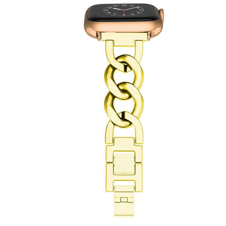 For Apple Watch Series 6 44mm Quick-Release Metal Chain Watch Band(Gold) - free shipping - PMC TechLife - Order now!