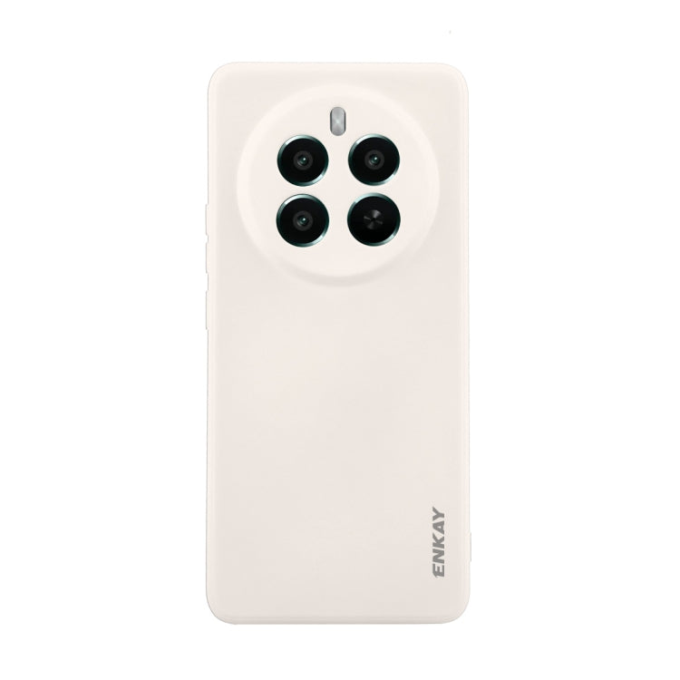 For Realme 12 Pro+ ENKAY Liquid Silicone Soft Shockproof Phone Case(Beige) - Realme Cases by ENKAY | Online Shopping South Africa | PMC Jewellery | Buy Now Pay Later Mobicred