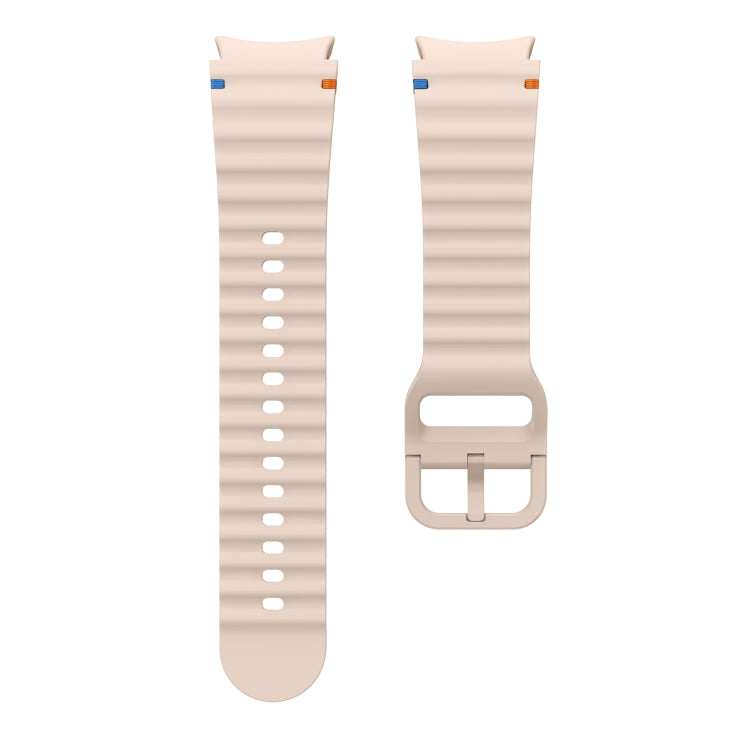 For Samsung Galaxy Watch 5 40 / 44mm Wave Pattern Stitched Silicone Watch Band(Pink) - free shipping - PMC TechLife - Order now!