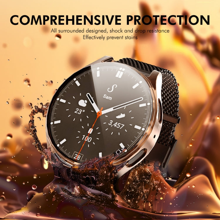 For Samsung Galaxy Watch7 44mm ENKAY Hat-Prince Full Coverage Electroplated Soft TPU Case with Screen Protection(Dark Blue) - free shipping - PMc TechLife - Order now!