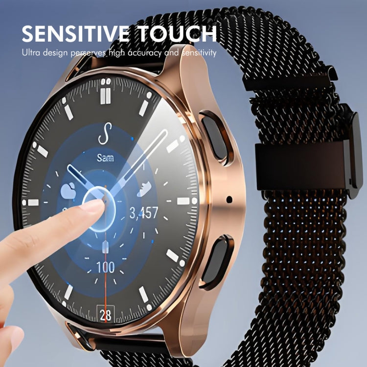 For Samsung Galaxy Watch7 40mm ENKAY Hat-Prince Full Coverage Electroplated Soft TPU Case with Screen Protection(Silver) - free shipping - PMc TechLife - Order now!