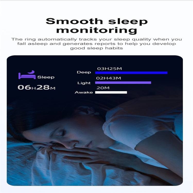 R03 SIZE 8 Smart Ring, Support Heart Rate / Blood Oxygen / Sleep / Multiple Sports Modes(Gold) - Smart Rings / Smart Telephones by PMC TechLife | Online Shopping South Africa | PMC TechLife | Buy Now Pay Later Mobicred