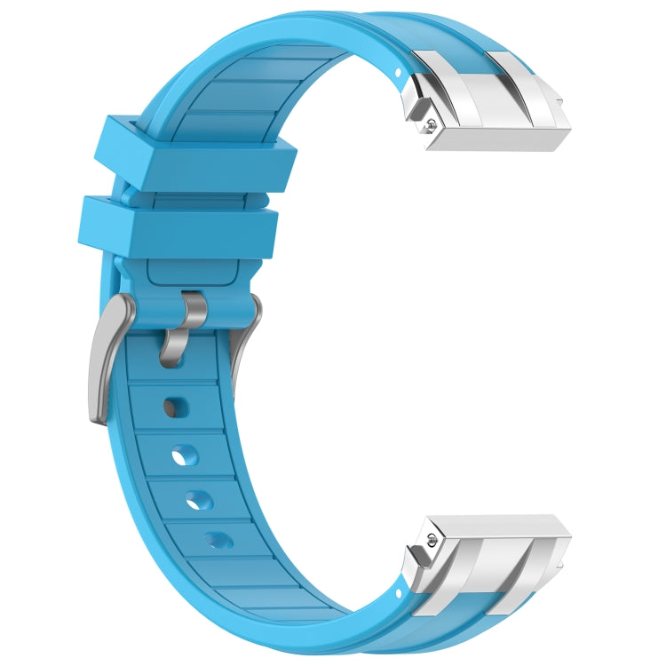 For Samsung Galaxy Watch Active 20mm Quick Release Silver Buckle Royal Silicone Watch Band(Sky Blue) - free shipping - PMC TechLife - Order now!