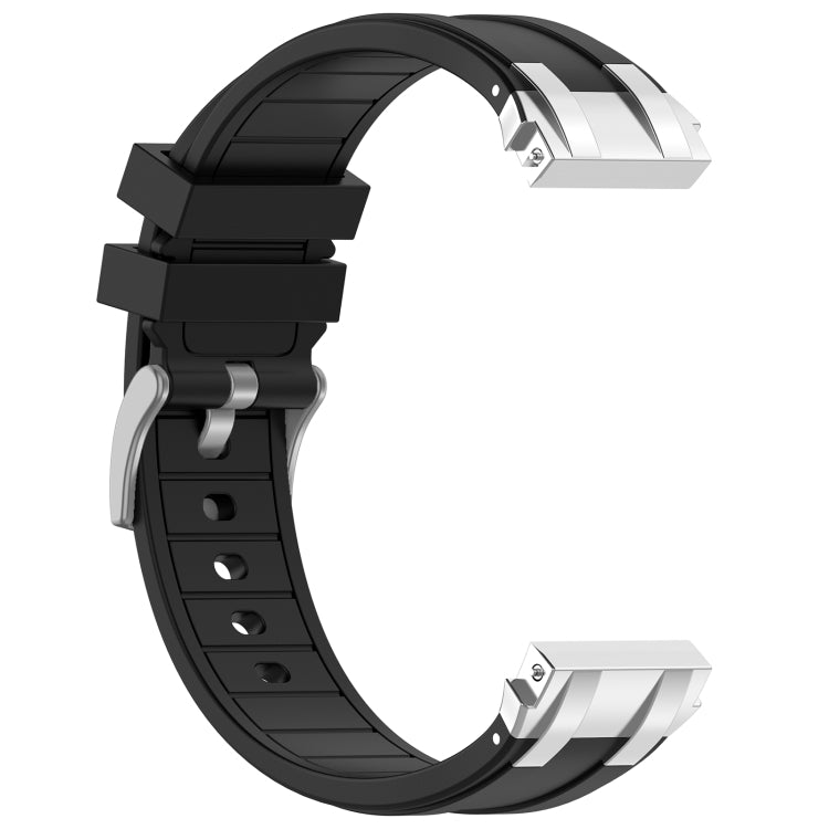 For Amazfit Bip3 Pro 20mm Quick Release Silver Buckle Royal Silicone Watch Band(Black) - free shipping - PMC TechLife - Order now!