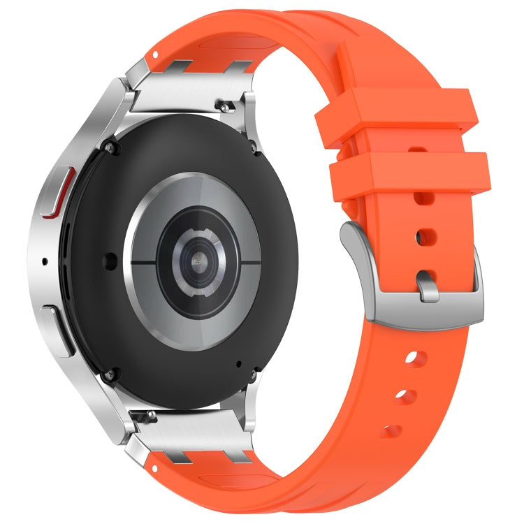 For Amazfit Bip3 20mm Quick Release Silver Buckle Royal Silicone Watch Band(Orange) - free shipping - PMC TechLife - Order now!
