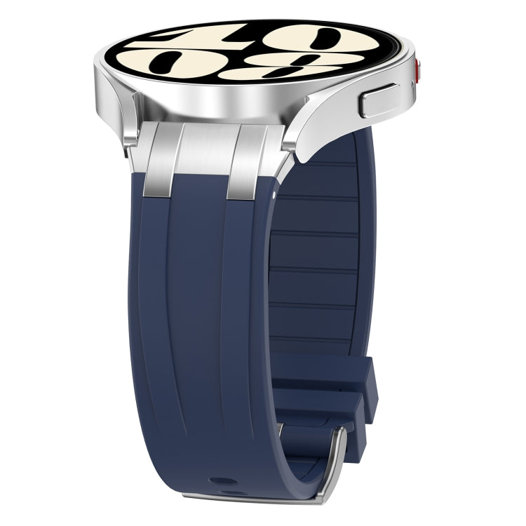 For Amazfit Bip3 20mm Quick Release Silver Buckle Royal Silicone Watch Band(Navy Blue) - free shipping - PMC TechLife - Order now!