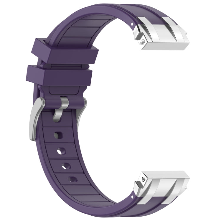 For Amazfit Bip3 20mm Quick Release Silver Buckle Royal Silicone Watch Band(Purple) - free shipping - PMC TechLife - Order now!
