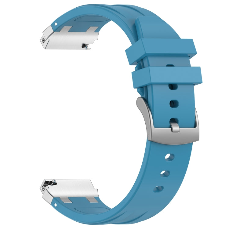 For Amazfit GTS 2e 20mm Quick Release Silver Buckle Royal Silicone Watch Band(Sea Blue) - free shipping - PMC TechLife - Order now!