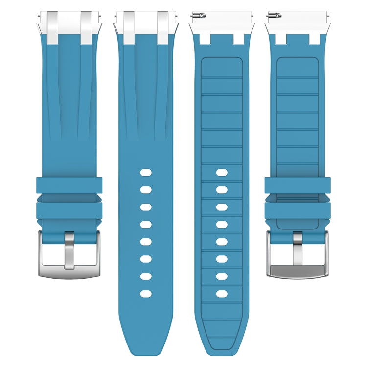 For Amazfit GTS 2e 20mm Quick Release Silver Buckle Royal Silicone Watch Band(Sea Blue) - free shipping - PMC TechLife - Order now!