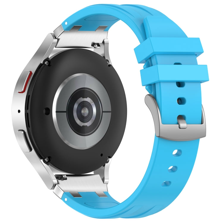 For Amazfit GTS 2e 20mm Quick Release Silver Buckle Royal Silicone Watch Band(Sky Blue) - free shipping - PMC TechLife - Order now!
