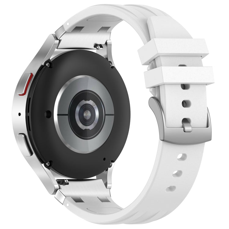For Amazfit GTS 2 Mini 20mm Quick Release Silver Buckle Royal Silicone Watch Band(White) - free shipping - PMC TechLife - Order now!
