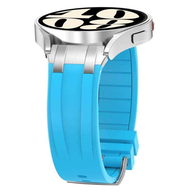 For Amazfit GTS 2 Mini 20mm Quick Release Silver Buckle Royal Silicone Watch Band(Sky Blue) - free shipping - PMC TechLife - Order now!