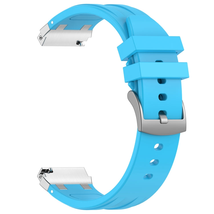 For Amazfit GTS 2 Mini 20mm Quick Release Silver Buckle Royal Silicone Watch Band(Sky Blue) - free shipping - PMC TechLife - Order now!