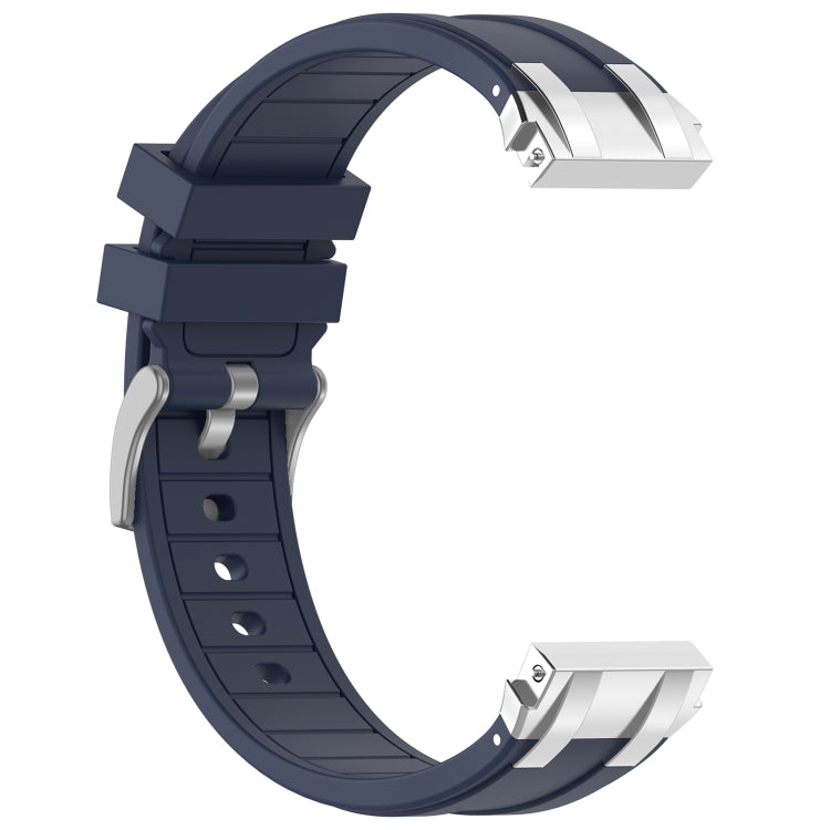 For Amazfit GTS 2 20mm Quick Release Silver Buckle Royal Silicone Watch Band(Navy Blue) - free shipping - PMC TechLife - Order now!