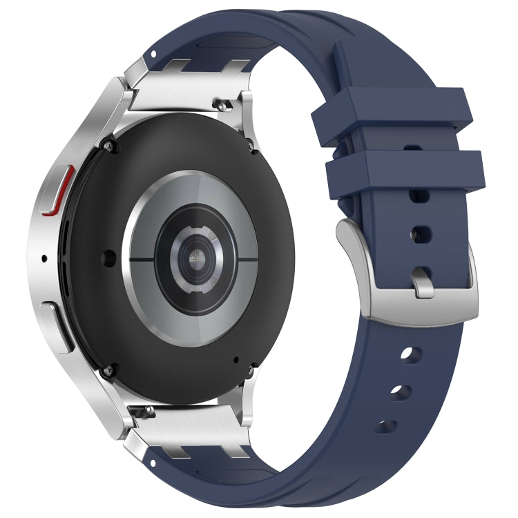 For Amazfit Bip Lite 20mm Quick Release Silver Buckle Royal Silicone Watch Band(Navy Blue) - free shipping - PMC TechLife - Order now!