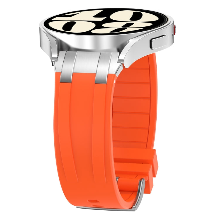 For Amazfit GTS 20mm Quick Release Silver Buckle Royal Silicone Watch Band(Orange) - free shipping - PMC TechLife - Order now!