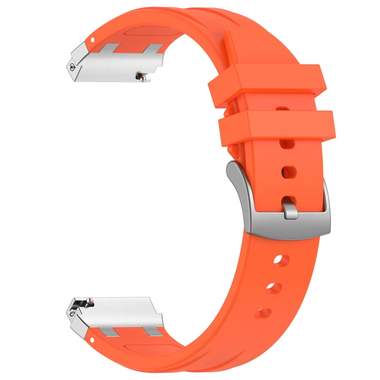 For Amazfit GTS 20mm Quick Release Silver Buckle Royal Silicone Watch Band(Orange) - free shipping - PMC TechLife - Order now!