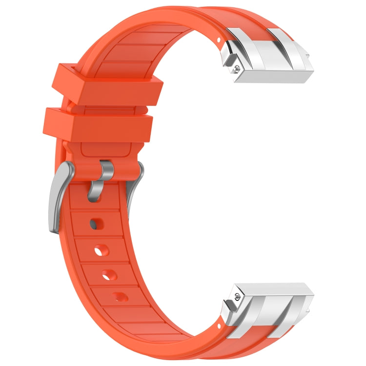 For Amazfit GTS 20mm Quick Release Silver Buckle Royal Silicone Watch Band(Orange) - free shipping - PMC TechLife - Order now!