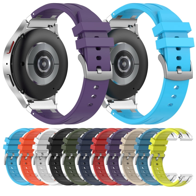 For Amazfit GTS4 Mini 20mm Quick Release Silver Buckle Royal Silicone Watch Band(Orange) - free shipping - PMC TechLife - Order now!