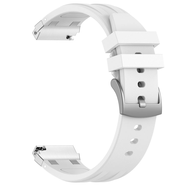 For Honor Magic Watch 22mm Quick Release Silver Buckle Royal Silicone Watch Band(White) - free shipping - PMC TechLife - Order now!