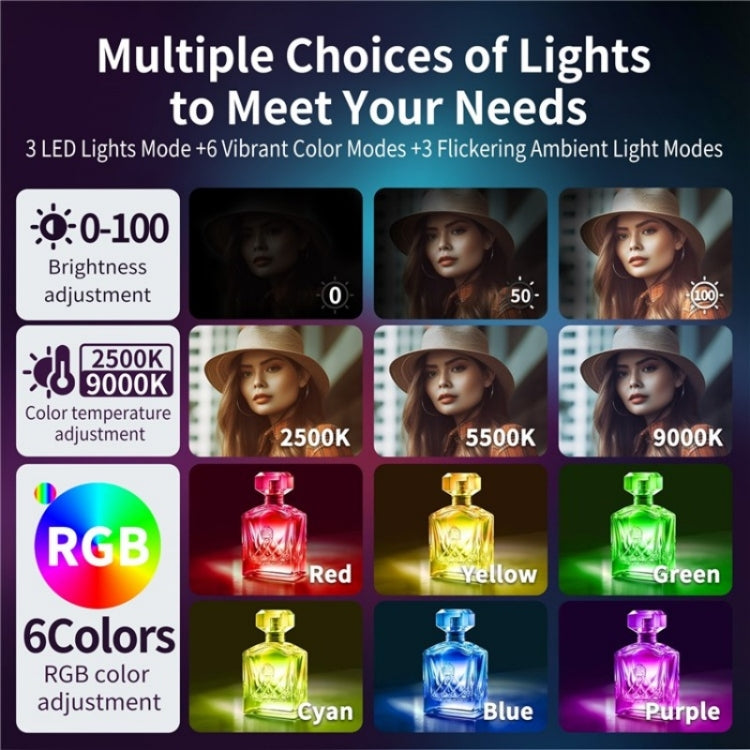 V17 Live Broadcast RGB LED Fill Light MagSafe Magnetic Phone Photography Lamp - Selfie Light by PMC Jewellery | Online Shopping South Africa | PMC Jewellery | Buy Now Pay Later Mobicred