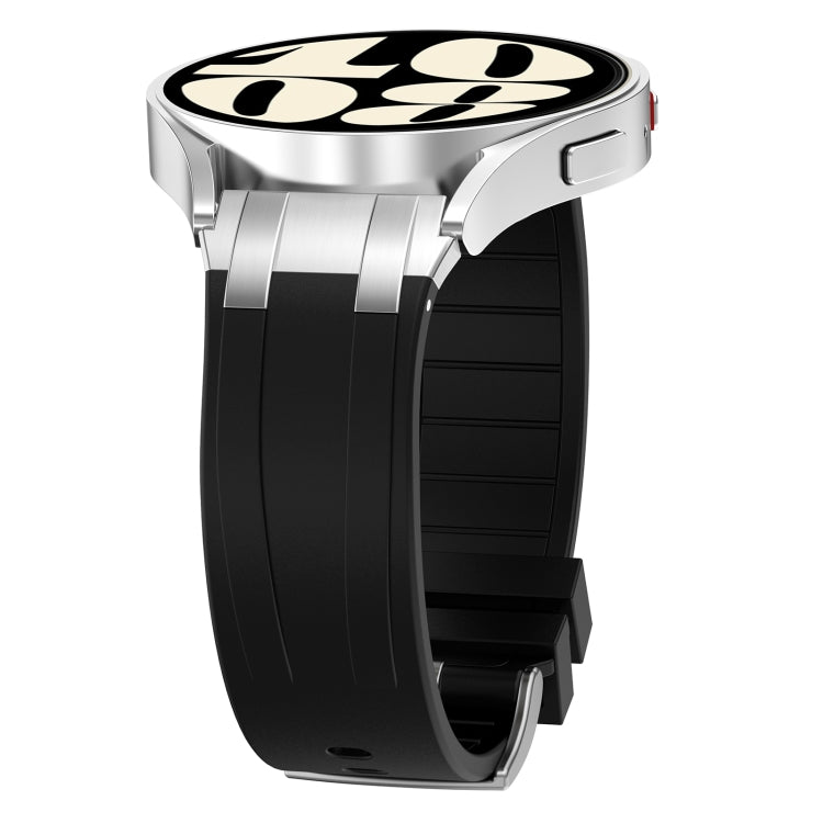 For Garmin Forerunner 255 22mm Quick Release Silver Buckle Royal Silicone Watch Band(Black) - free shipping - PMC TechLife - Order now!