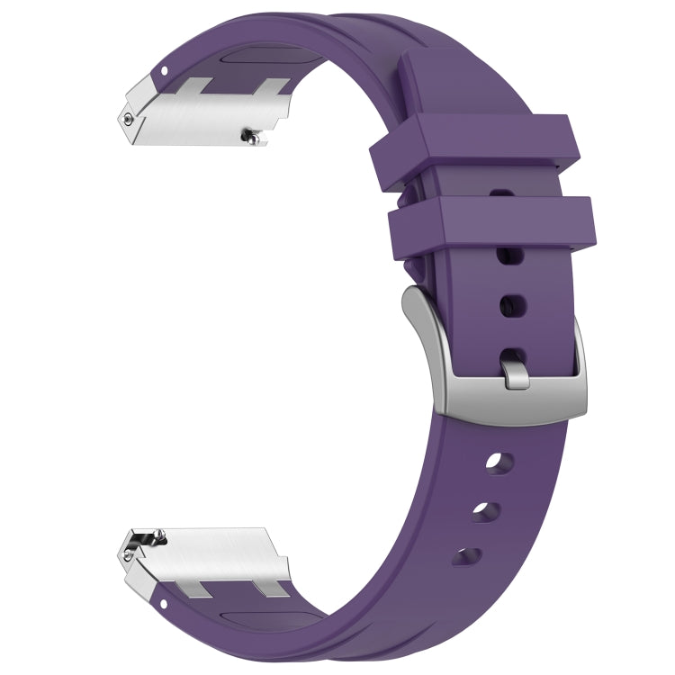 For Garmin Forerunner 255 22mm Quick Release Silver Buckle Royal Silicone Watch Band(Purple) - free shipping - PMC TechLife - Order now!