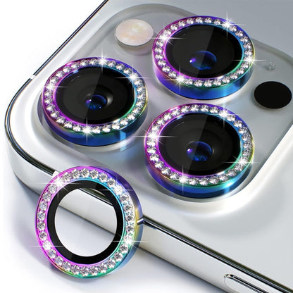 For iPhone 16 Pro / 16 Pro Max ENKAY AR Anti-reflection Individual Diamond Ring Camera Lens Glass Full Film(Colorful) - iPhone 16 Pro Max Tempered Glass by ENKAY | Online Shopping South Africa | PMC Jewellery | Buy Now Pay Later Mobicred