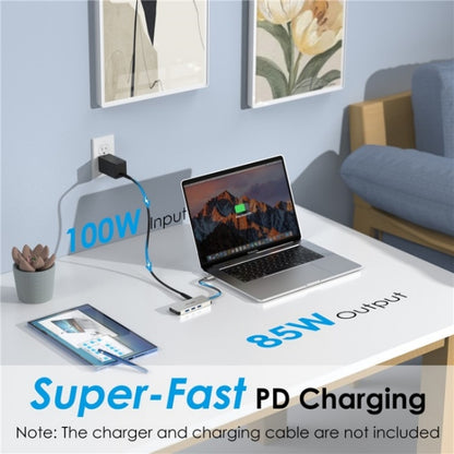 WAVLINK UHP3416 7-in-1 PD100W Charging SD / TF Card Reader 4K HD Type-C Docking Station(Grey) - USB HUB by WAVLINK | Online Shopping South Africa | PMC Jewellery | Buy Now Pay Later Mobicred