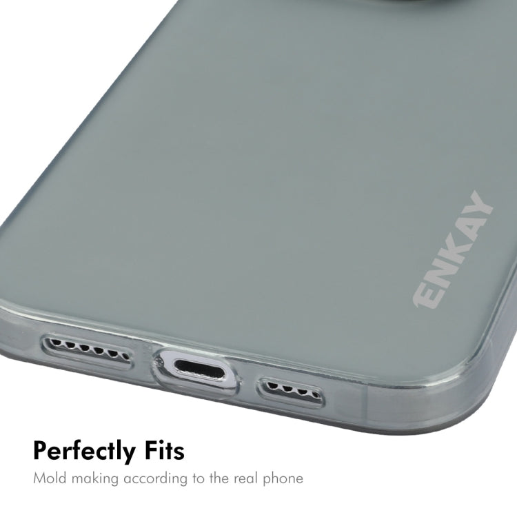 For iPhone 15 Pro Max ENKAY Hat-Prince Translucent Matte TPU Soft Phone Case(Grey) - iPhone 15 Pro Max Cases by ENKAY | Online Shopping South Africa | PMC Jewellery | Buy Now Pay Later Mobicred