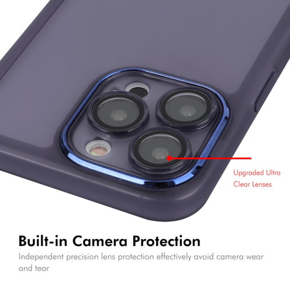 For iPhone 16 Pro Max ENKAY Hat-Prince Translucent Matte TPU Phone Case with Lens Film(Blue) - iPhone 16 Pro Max Cases by ENKAY | Online Shopping South Africa | PMC Jewellery | Buy Now Pay Later Mobicred