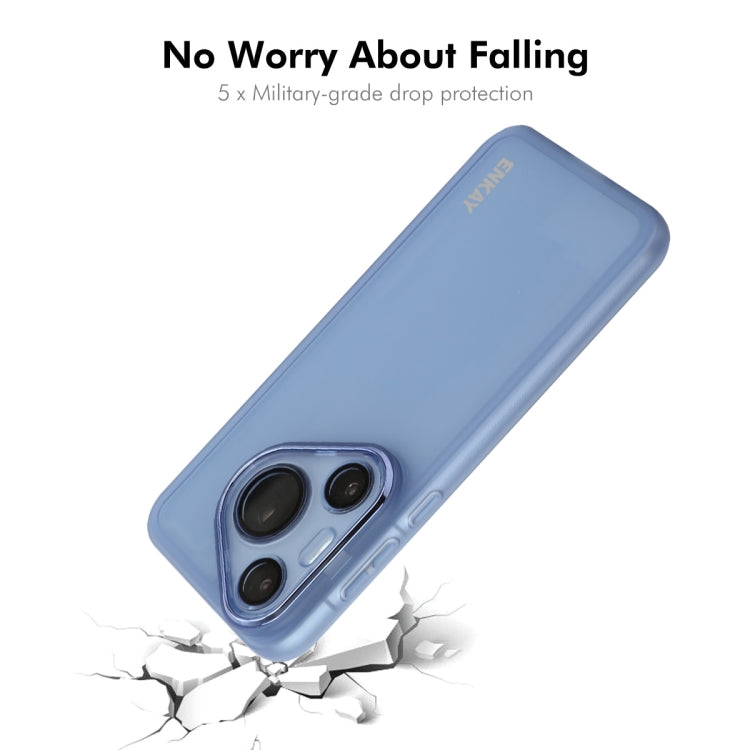 For Huawei Pura 70 ENKAY Hat-Prince Translucent Matte TPU Phone Case with Lens Film(White) - Huawei Cases by ENKAY | Online Shopping South Africa | PMC Jewellery | Buy Now Pay Later Mobicred