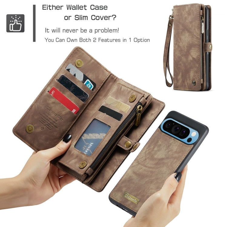 For Google Pixel 9 Pro XL CaseMe 008 Detachable Multifunctional Leather Phone Case(Brown) - free shipping - PMC Jewellery - Order now!