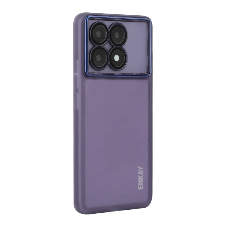 For Redmi K70 / K70 Pro ENKAY Hat-Prince Translucent Matte TPU Phone Case with Lens Film(Purple) - K70 Pro Cases by ENKAY | Online Shopping South Africa | PMC Jewellery | Buy Now Pay Later Mobicred