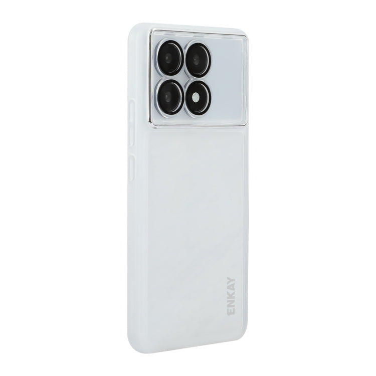 For Redmi K70 Ultra ENKAY Hat-Prince Translucent Matte TPU Phone Case with Lens Film(White) - Xiaomi Cases by ENKAY | Online Shopping South Africa | PMC Jewellery | Buy Now Pay Later Mobicred