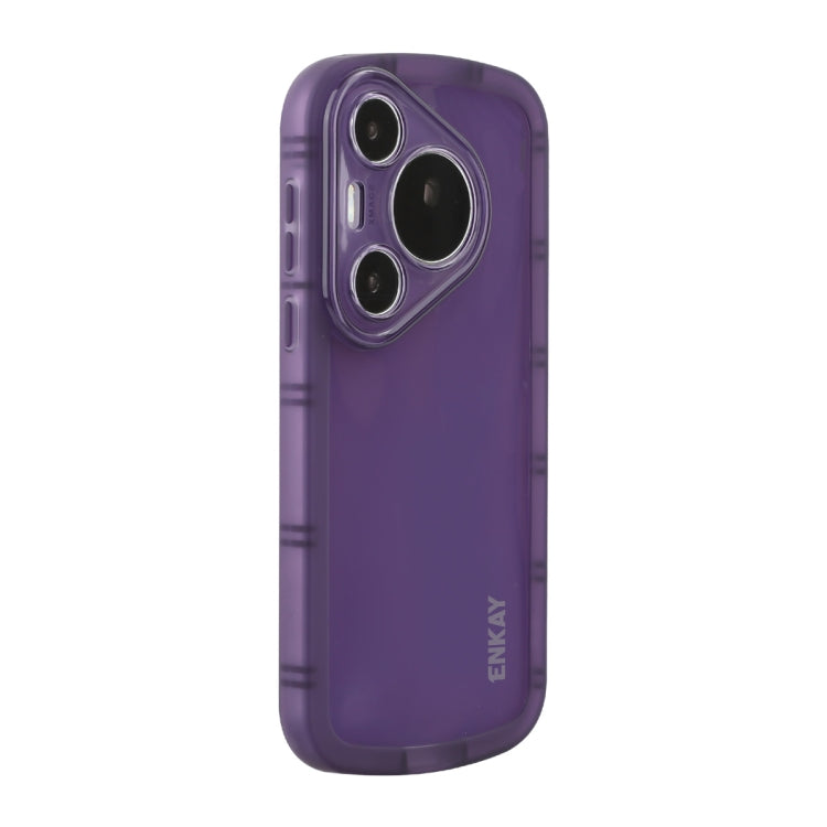 For Huawei Pura 70 ENKAY Hat-Prince Translucent Matte TPU Shockproof Phone Case(Purple) - Huawei Cases by ENKAY | Online Shopping South Africa | PMC Jewellery | Buy Now Pay Later Mobicred