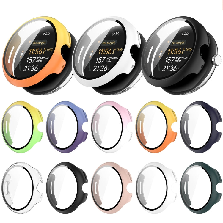 For Google Pixel Watch 3 41mm PC + Tempered Film Integrated Watch Protective Case(Green) - Watch Cases by PMC TechLife | Online Shopping South Africa | PMC TechLife | Buy Now Pay Later Mobicred