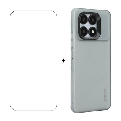 For Redmi K70 / K70 Pro ENKAY Hat-Prince Translucent Matte TPU Soft Phone Case + 9H Big Arc Edge Film(Grey) - K70 Pro Cases by ENKAY | Online Shopping South Africa | PMC Jewellery | Buy Now Pay Later Mobicred