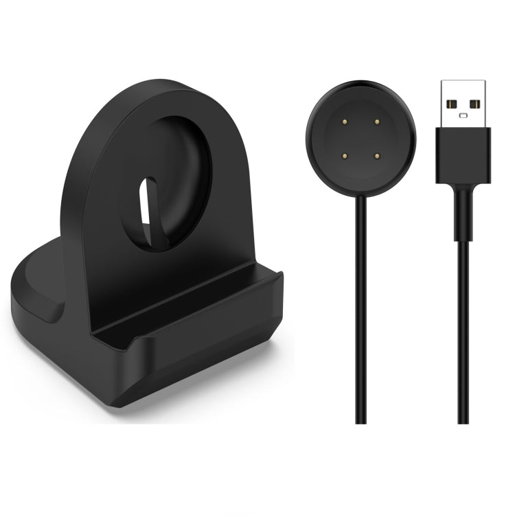 For Google Pixel Watch 3 41 / 45mm Smart Watch Silicone Charging Holder with Charging Cable(Black) - Other by PMC TechLife | Online Shopping South Africa | PMC TechLife | Buy Now Pay Later Mobicred