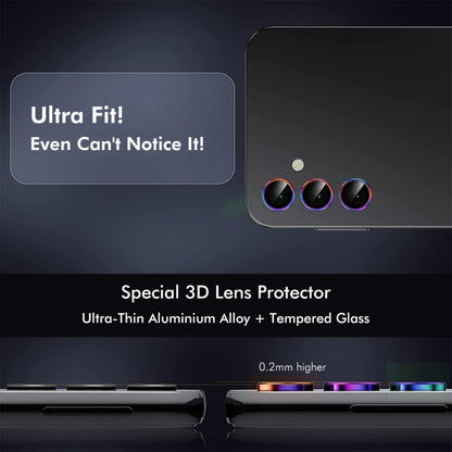 For OPPO Reno12 / Reno12 Pro Global ENKAY Hat-Prince 9H Rear Camera Lens Aluminium Alloy Tempered Glass Film(Colorful) - Reno12 Pro Tempered Glass by ENKAY | Online Shopping South Africa | PMC Jewellery | Buy Now Pay Later Mobicred