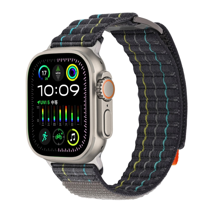 For Apple Watch Ultra 2 49mm Two Sections Nylon Hook and Loop Fastener Watch Band(Charcoal Gray) - Watch Bands by PMC Jewellery | Online Shopping South Africa | PMC Jewellery | Buy Now Pay Later Mobicred