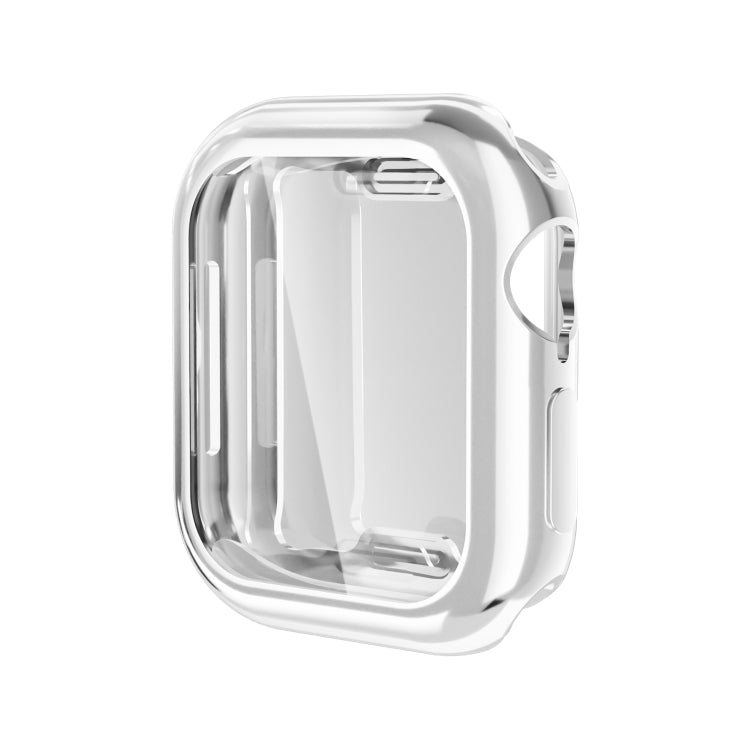 For Apple Watch Series 10 42mm Full Coverage TPU Electroplated Watch Case(Sliver) - Watch Cases by PMC TechLife | Online Shopping South Africa | PMC TechLife | Buy Now Pay Later Mobicred
